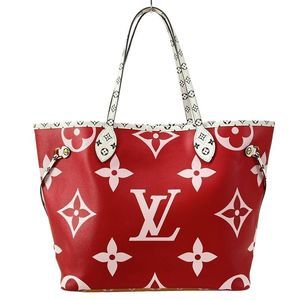 Louis Vuitton Giant Monogram Neverfull MM M44567 Rouge Tote Bag